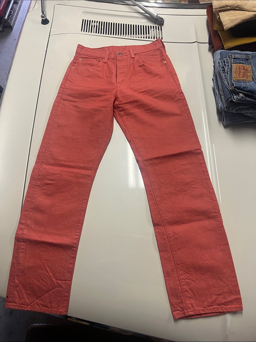 Levi 501 Shrink-To-Fit, Salmon, Men’s 30x32: ALMOST(NWT)**Shrunk to 28x30**